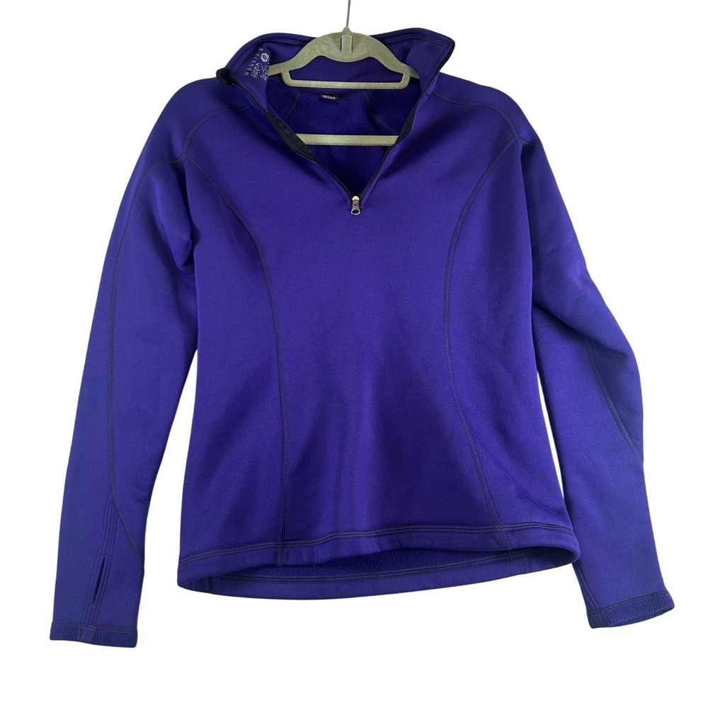 Mountain Hardwear Purple Fleece Quarter Zip Pullover Thumbholes Women's Small